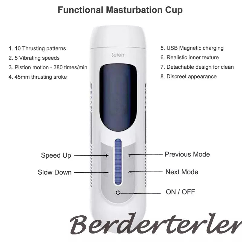 Leten sm380 ultimate piston super masturbator leten Automatic Male Mastusbafor Men's Masterburators Sucking Men Masturebstor Thrusting Devices Adult Toy Auto Bj Machine Pocket Puzzy Man Masturebstor