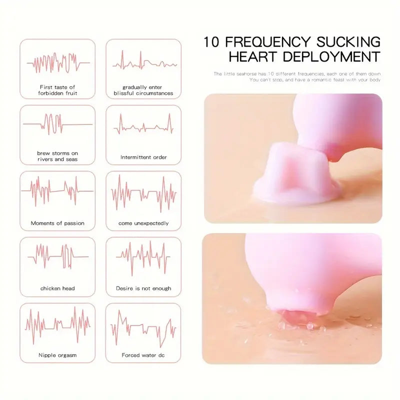 3-In-1 Seahorse Triple Action Vibrator Pearl Seahorse Action Packed G  Licking And Sucking Vibrating Rabbit Vibrator