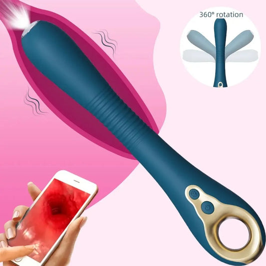 Hidden HD 750p Camera App Control Dildo Vibrator for Women Intelligent Heating Female Masturbator  Peeping Vagina Sex Toys for Couple