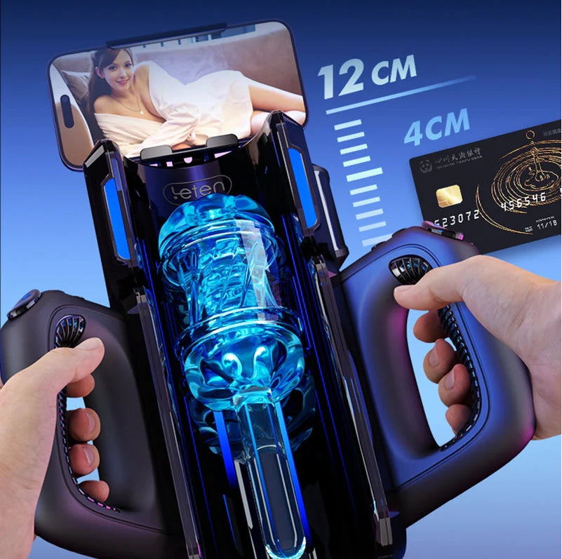 CAPPED- Leten 10 Thrusting High-speed Motor Masturbator Cup With Phone Holder Lurevibe Sex Toys Maestro sex machine