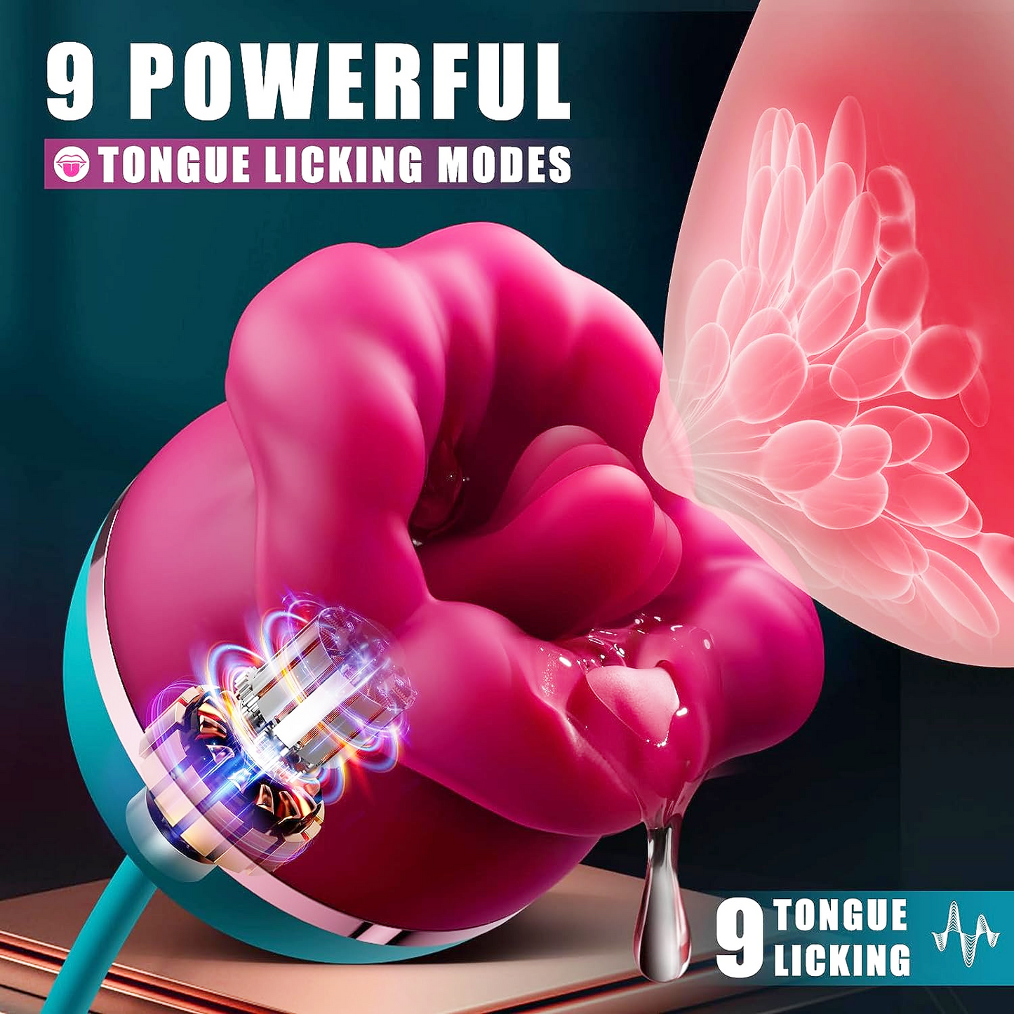 BOBOTONGUE Pro - 3 in 1 Big Mouth Big Enjoy Gypsy Rose Toy Tongue Shaped Licking Suction Stimulator