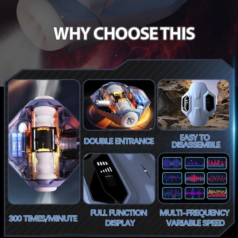 Galaxy Battleship Telescopic & Suction Heated Men's Masturbator