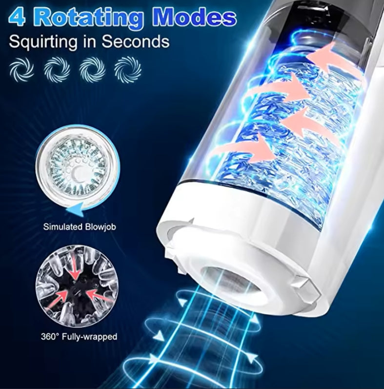 Lamborghini Masturbator Telescopic Rotation Male Masturbator Cup, Lamborghini Sex Toy for Men