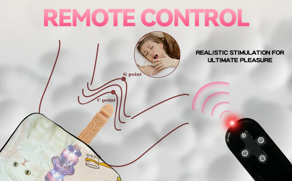 Infinity Pillow With Hidden Dildo Travel Pillow Dildo Toy Remote Contol Sex Machine With 1*Dildo 1 Tongue 1*Remote