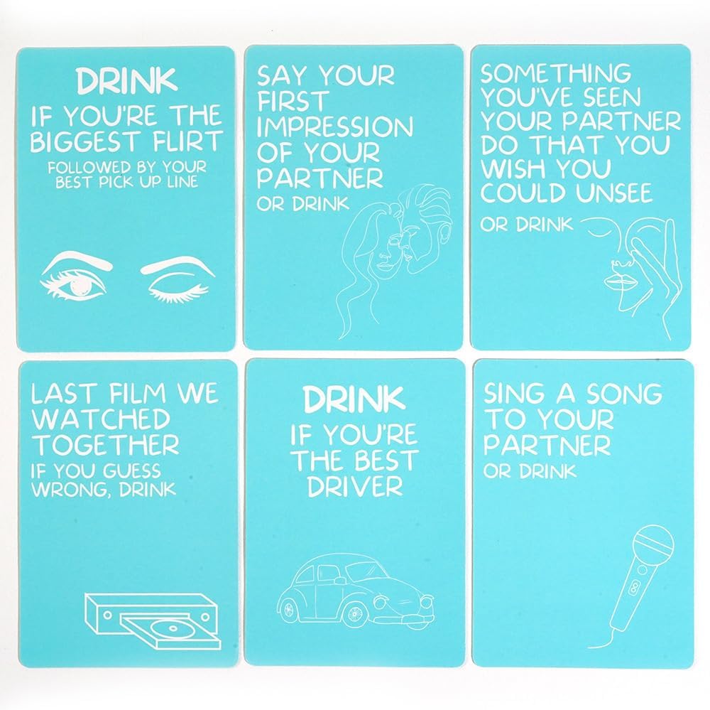 Sex Couples Drinking Game for Adults - Excited & Exhausted, Romantic Game for Couples - Perfect Date Night Ideas