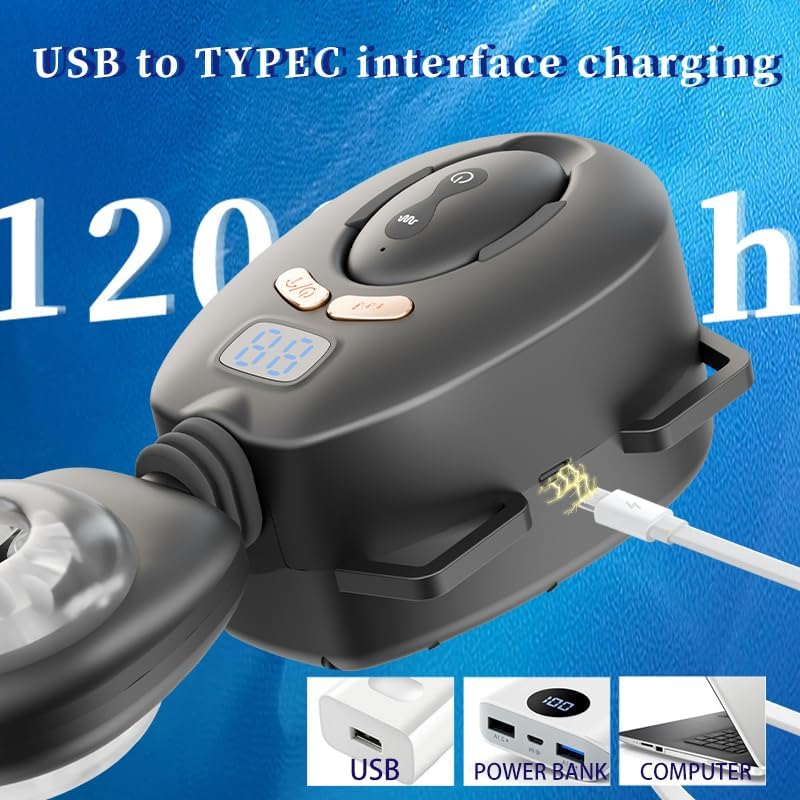 Wearable Automatic Male Masturbator with Removable Belts, Wordone LCD Display Adjustable Males Sex Toys Penis Pump/Male Stroker, Adult Sex Toys for Men, Real Blowjob Sex Machine for Men's Pleasure