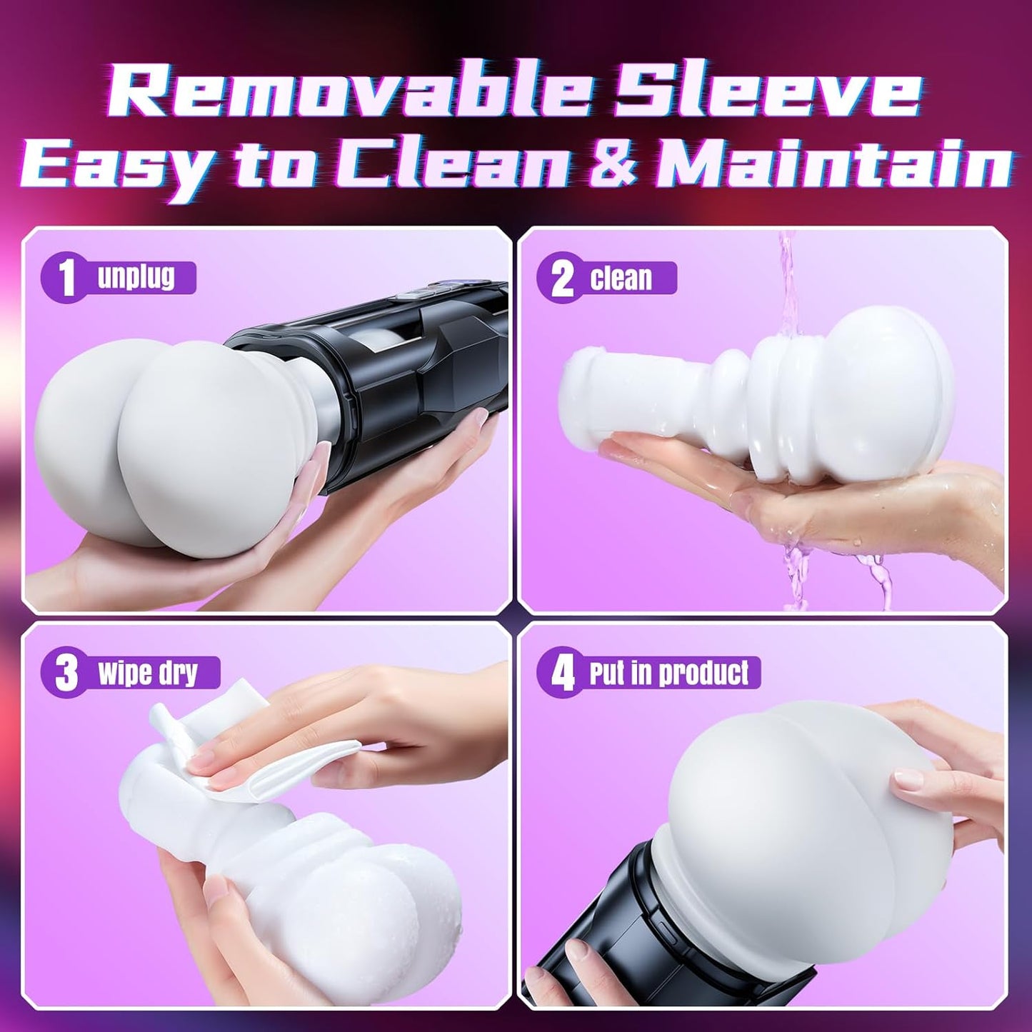 Male Masturbator Sex Toys for Men – BootyPop Automatic Male Sex Toys with Realistic Ass Vagina 360° Heating 10 Vibration & 7 Thrusting Modes for Stroker, Pocket Pussy LCD Display Adult Toys