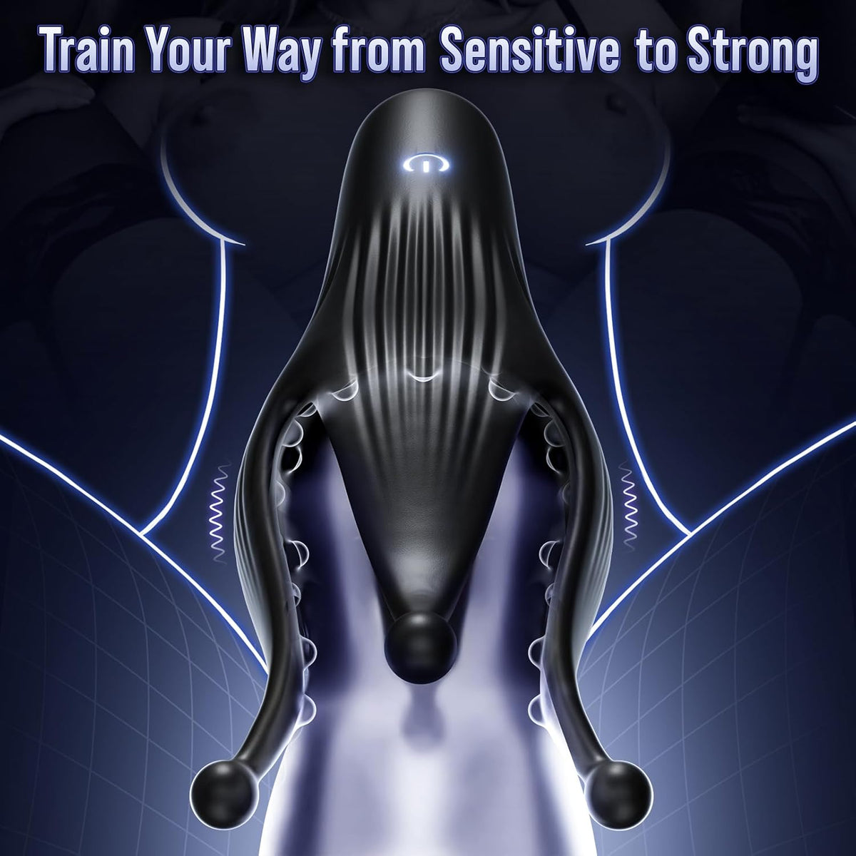 Male Sex Toy Penis Vibrator - EINSEO Male Masturbator Sex Toys for Men Stroker with 10 Licking & Vibrating for Glans Nipple 360° Wrapped Stimulation, Tentacle Vibrator Adult Toy S&M Floggers
