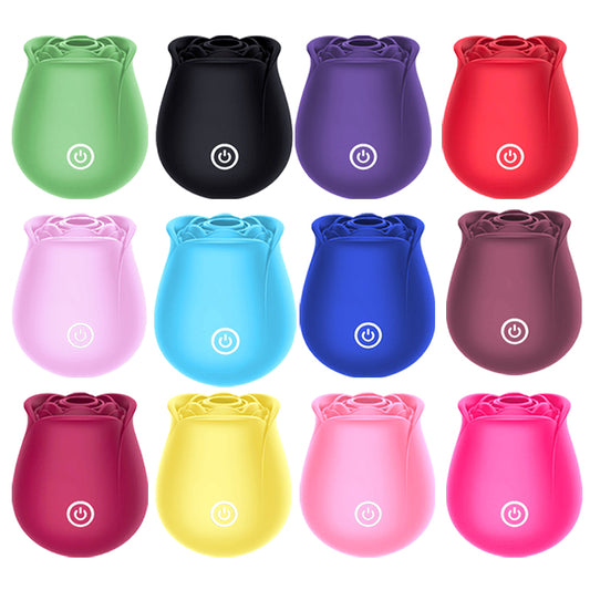 13 Difference Color Hot Rose Vibrator For Women, Gypsy Rose Sex Toy Vibrator For Women In Stock Sucking Clitoris Clit Sucker