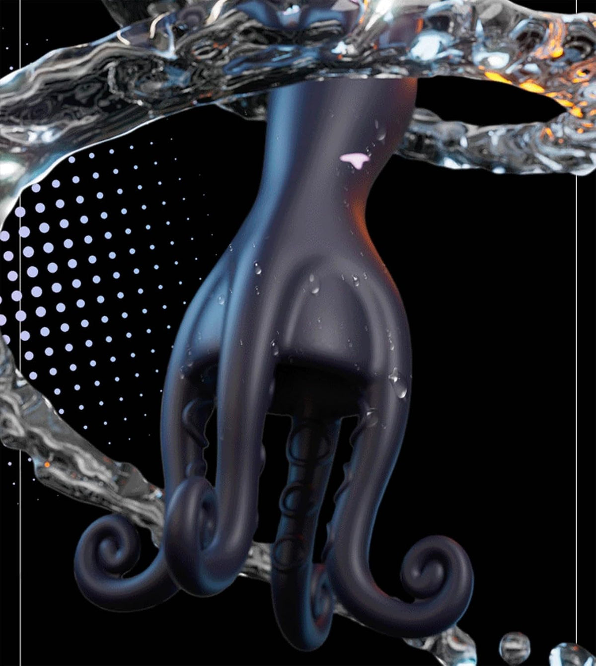 Soft silicone wraparound glans vibrator for men