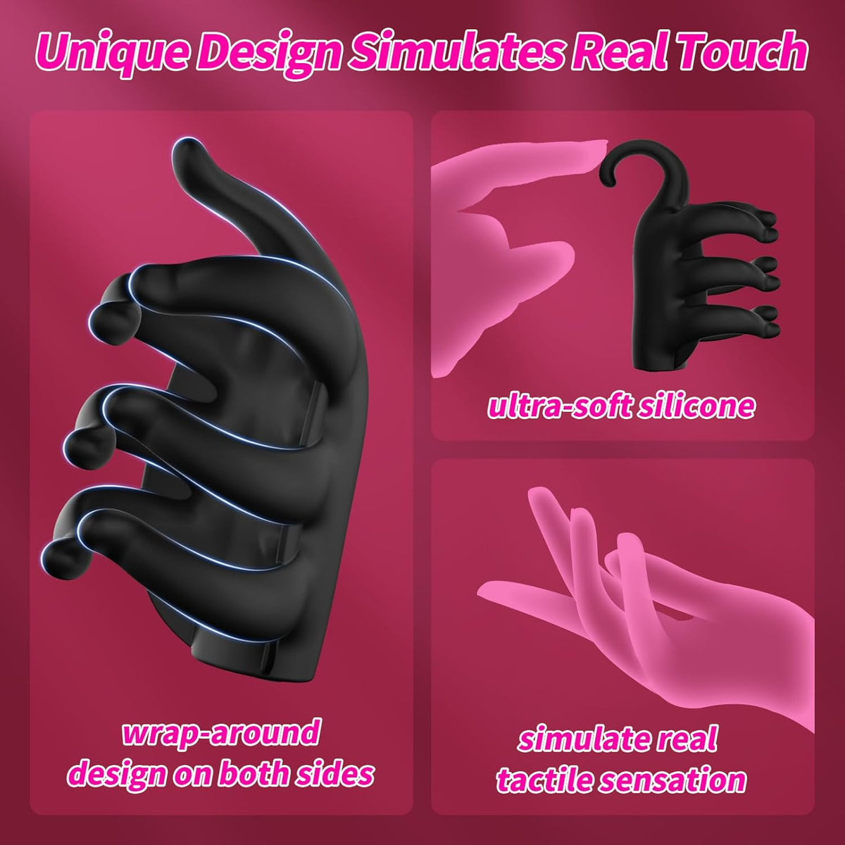 Male Sex Toys Penis Vibrator, Male Masturbator Sex Toys with 10 Vibrating Modes, Finger-Shaped Penis Trainer Extender & Prolong Endurance, Adult Sex Toy & Games for Men Women Couples