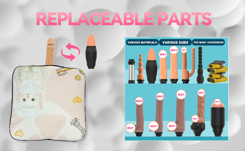 Infinity Pillow With Hidden Dildo Travel Pillow Dildo Toy Remote Contol Sex Machine With 1*Dildo 1 Tongue 1*Remote