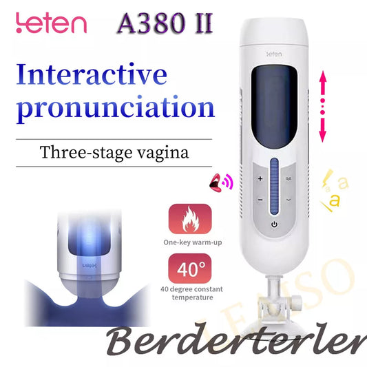 Leten sm380 ultimate piston super masturbator leten Automatic Male Mastusbafor Men's Masterburators Sucking Men Masturebstor Thrusting Devices Adult Toy Auto Bj Machine Pocket Puzzy Man Masturebstor