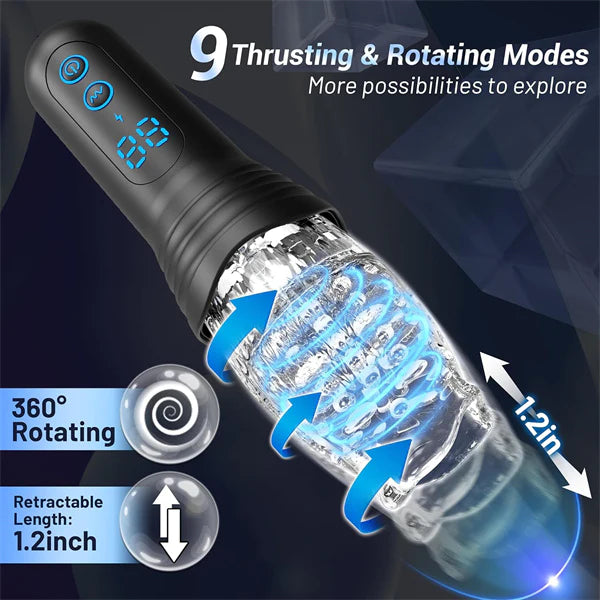 2024 New - Gawk Gawk 3000 Gluck Gluck 3000 Gauk Gauk 3000 Gwak Gwak 3000 Machine 360° Telescopic & Rotating & Vibrating Supre Enjoy Men’s Masturbation Cup