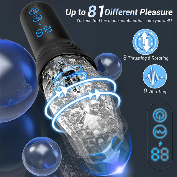 2024 New - Gawk Gawk 3000 Gluck Gluck 3000 Gauk Gauk 3000 Gwak Gwak 3000 Machine 360° Telescopic & Rotating & Vibrating Supre Enjoy Men’s Masturbation Cup