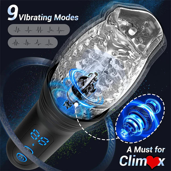 2024 New - Gawk Gawk 3000 Gluck Gluck 3000 Gauk Gauk 3000 Gwak Gwak 3000 Machine 360° Telescopic & Rotating & Vibrating Supre Enjoy Men’s Masturbation Cup