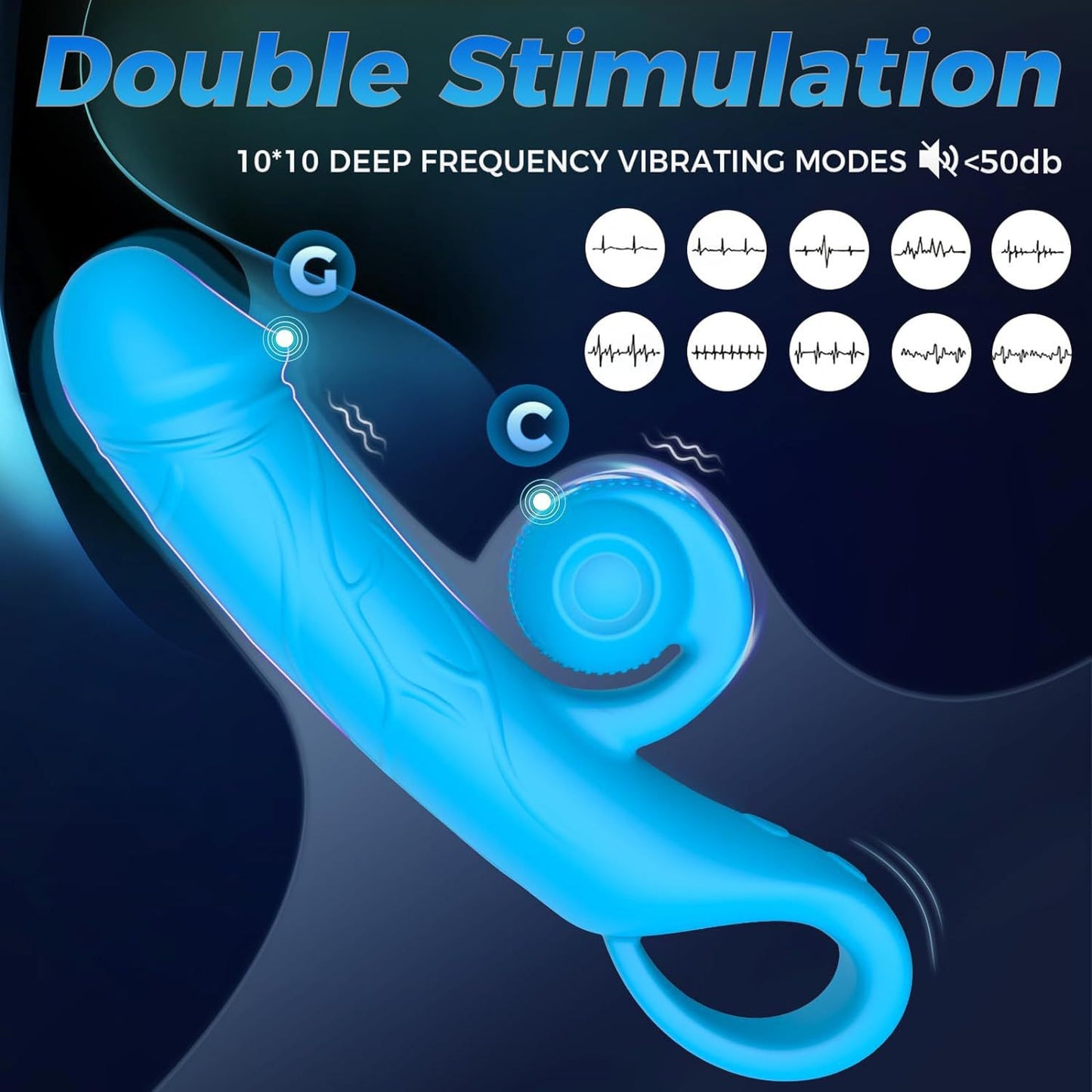 The Snail Vibe G-spot vibrator, a female sex toy with 10 vibration modes and 10 snail modes