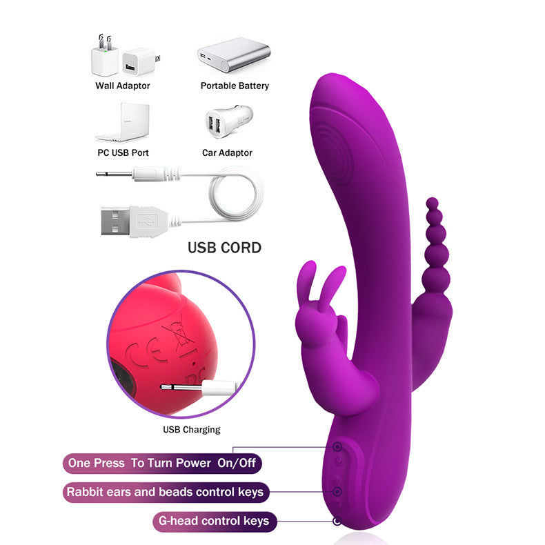 Love Bunny Vibrating G Bunny Rechargeable Silicone Rabbit Style Vibrator