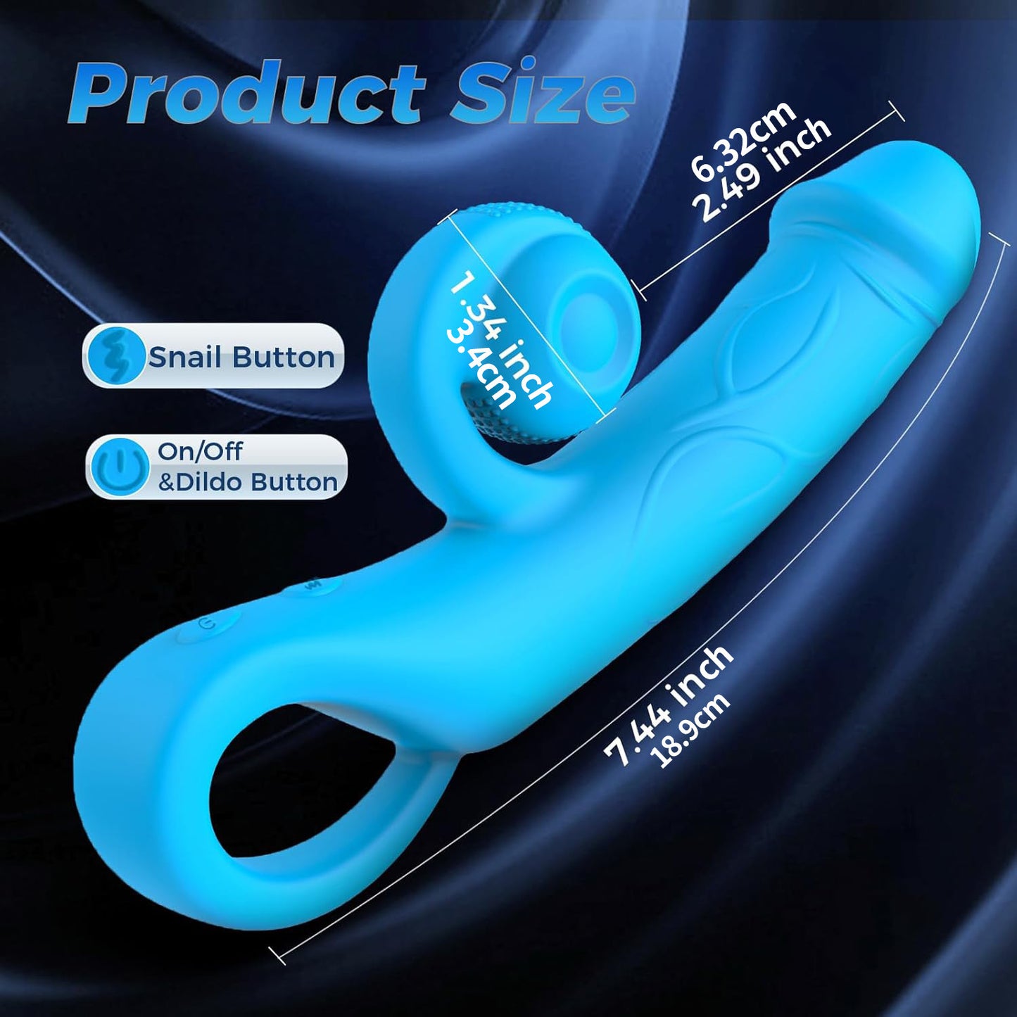 The Snail Vibe G-spot vibrator, a female sex toy with 10 vibration modes and 10 snail modes