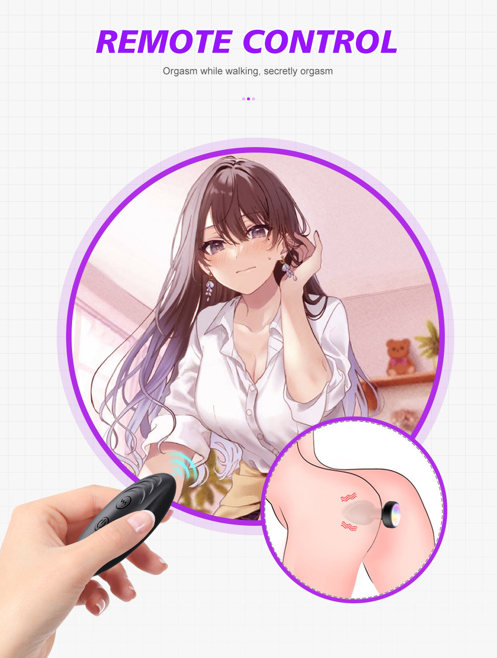 Led Light Up Butt Anal Plug Red Black 10 Light Up & Vibration modes