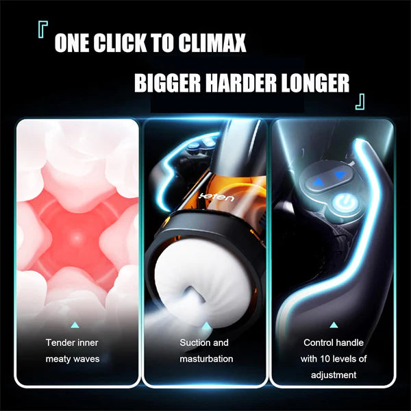 Leten BERMUDA STORM Hand-held Telescopic Sucking Pronunciation Male Masturbator