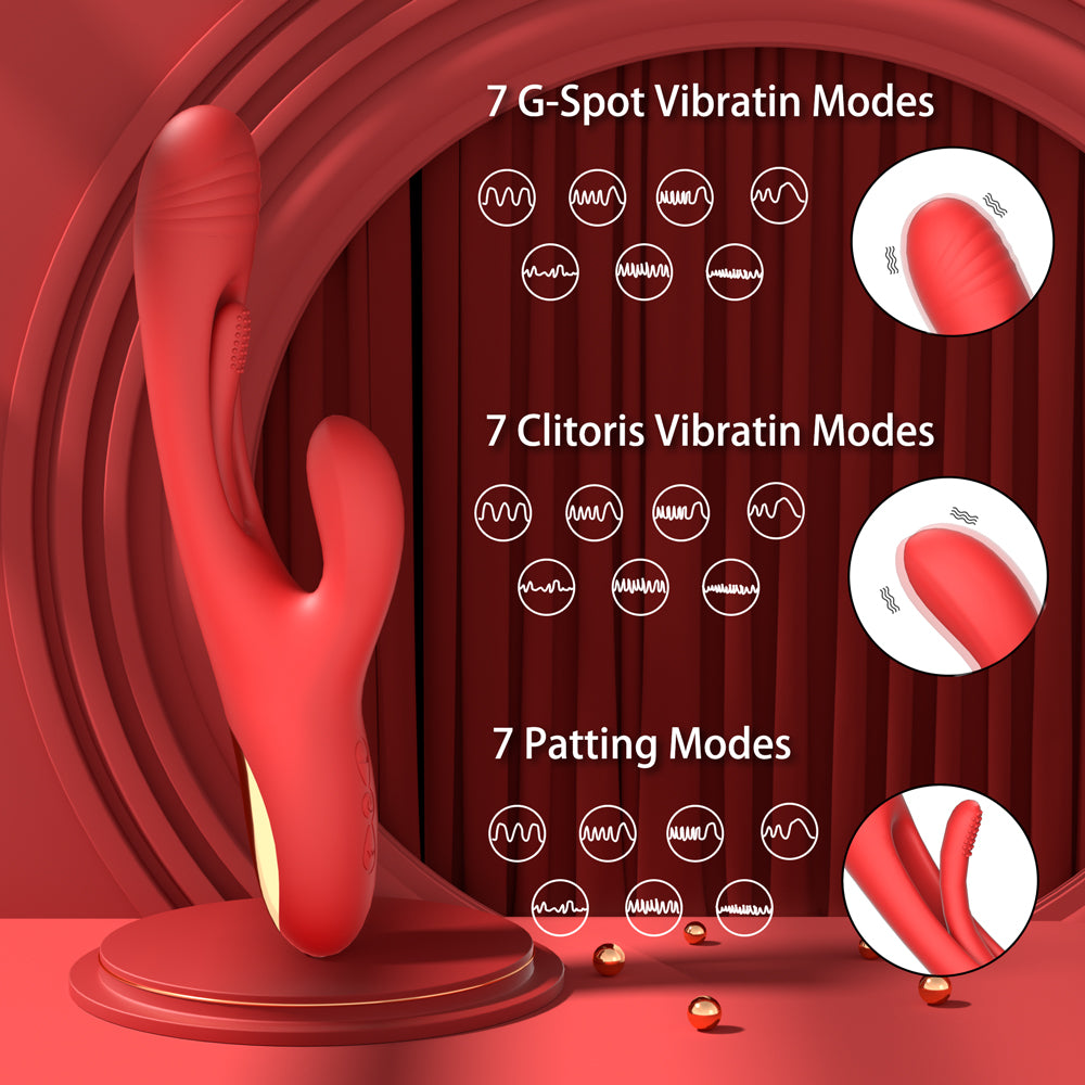 Bora - Rabbit Tapping G-Spot Av Wand Vibrator Sex Toy For Women