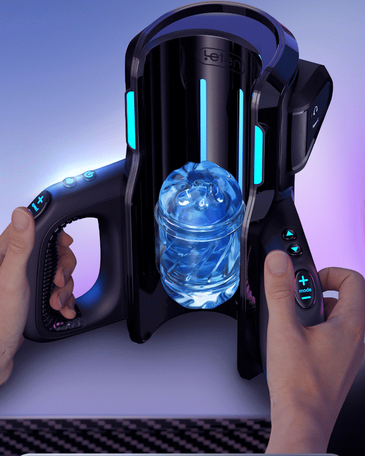 CAPPED- Leten 10 Thrusting High-speed Motor Masturbator Cup With Phone Holder Lurevibe Sex Toys Maestro sex machine