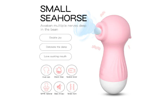 3-In-1 Seahorse Triple Action Vibrator Pearl Seahorse Action Packed G  Licking And Sucking Vibrating Rabbit Vibrator