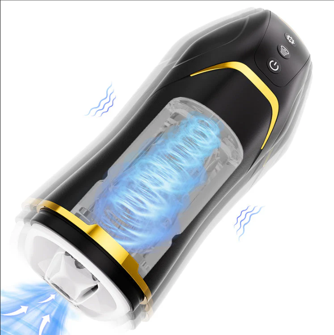 Evander Auto Sucking Male Masturbator - Vibrating & Waterproof