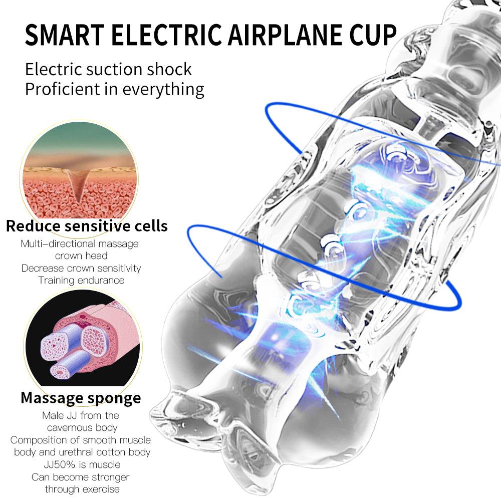 Cosmic Black Hole Sucking Clip Suction Transparent Remote Control Blowjob Male Masturbator Cup - Gawk 3000