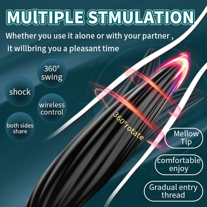 360° Rotate Electric Anal Plug Prostate Massager Sex Toys for Couple