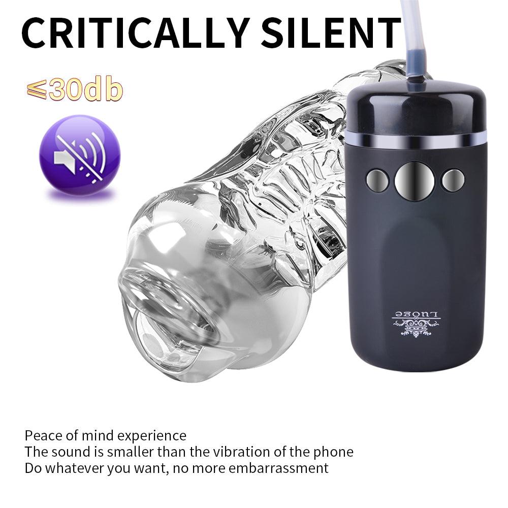 Cosmic Black Hole Sucking Clip Suction Transparent Remote Control Blowjob Male Masturbator Cup - Gawk 3000