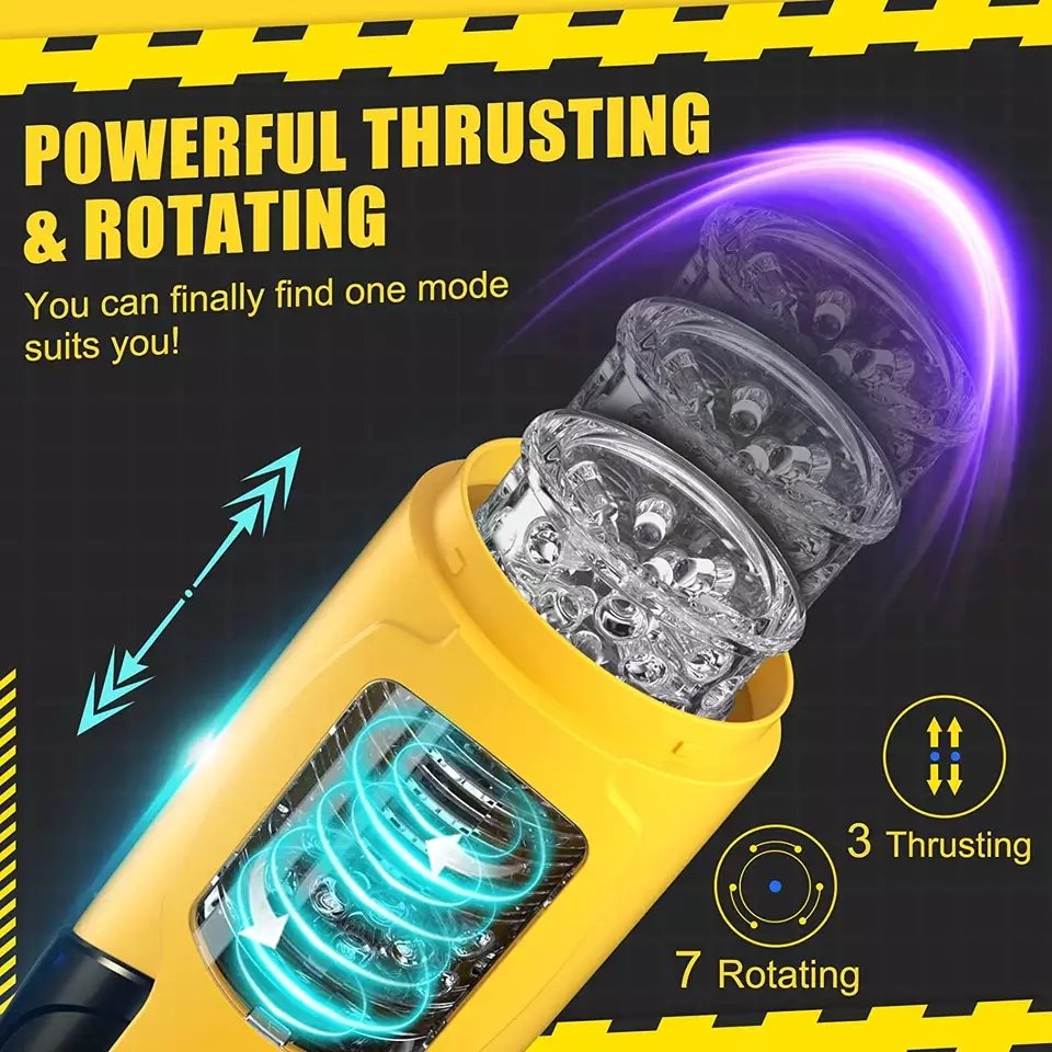 Rotating Bumblebee Electric Male Stroker - Gawk 3000