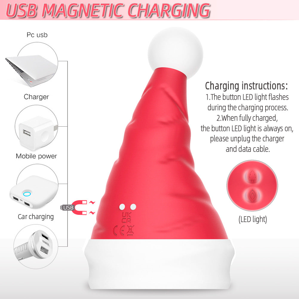 LRRH-Santa Hat Vibrator Gspot Vibrator, Clit Stimulation