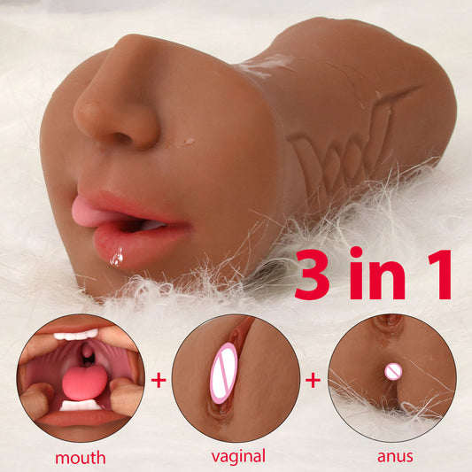 3 in 1 realistic masturbator