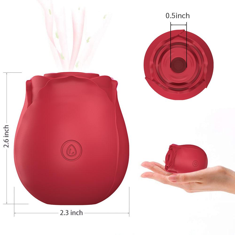 Rose Shape Vagina Sucking Vibrator Intimate Good Nipple Sucker Oral Licking Clitoris Stimulation Powerful Sex Toys for Women - Gawk 3000