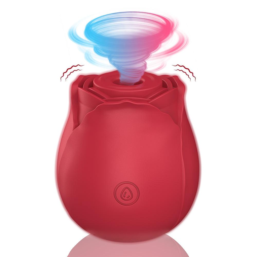 Rose Shape Vagina Sucking Vibrator Intimate Good Nipple Sucker Oral Licking Clitoris Stimulation Powerful Sex Toys for Women - Gawk 3000