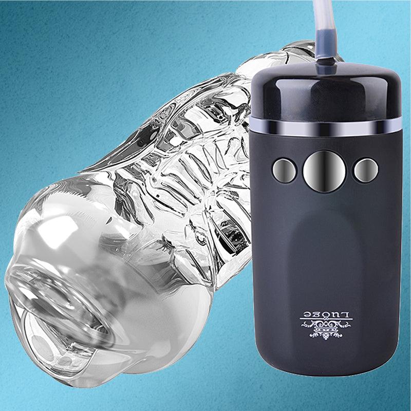 Cosmic Black Hole Sucking Clip Suction Transparent Remote Control Blowjob Male Masturbator Cup - Gawk 3000