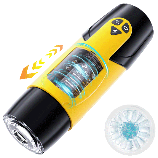 BUMBLEBEE - Thrusting Rotating Electric Male Stroker Dark Knight