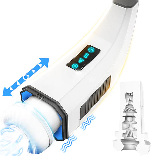 VICTO Men Enhancer Hands Free Massager Full Shaft Blowjob Basturbator