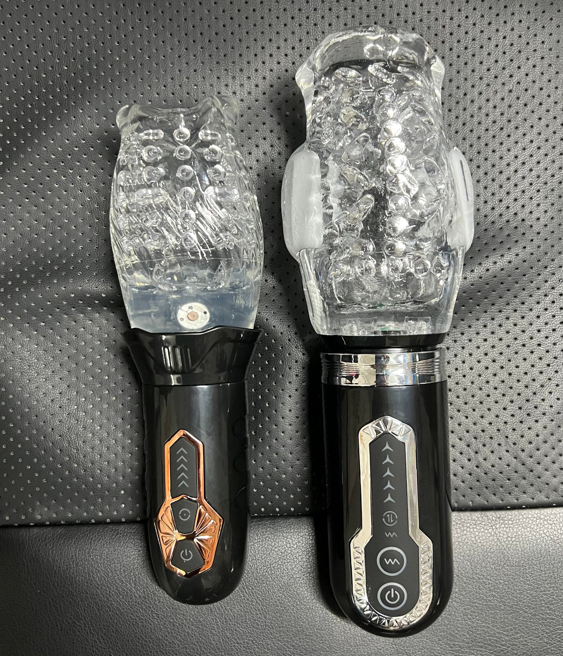 Gawk Gawk 3000 and Gluck Gluck 9000 shown side by side