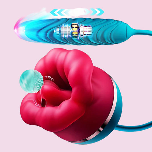BOBOTONGUE Pro - 3 in 1 Big Mouth Big Enjoy Gypsy Rose Toy Tongue Shaped Licking Suction Stimulator