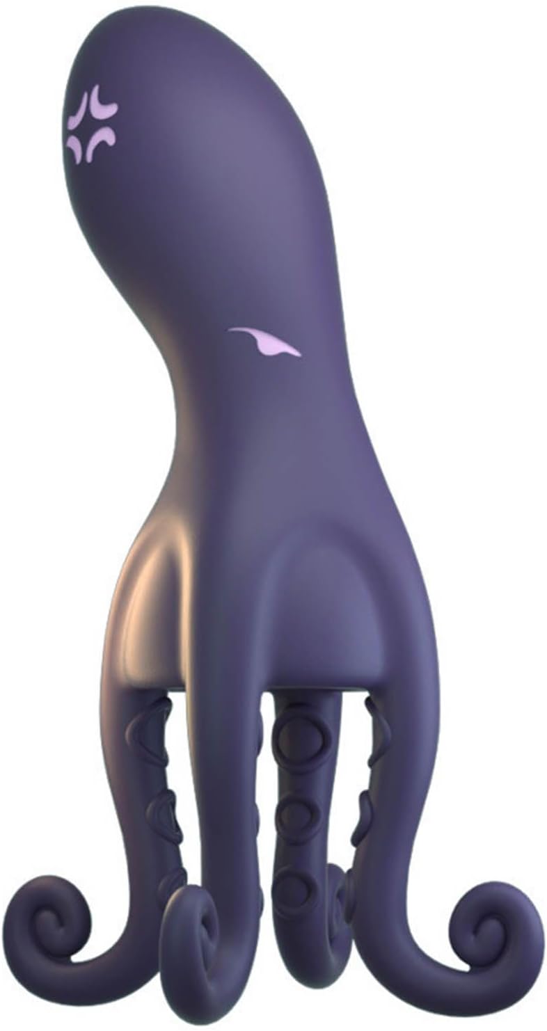 Octopus tentacle male vibrator with flexible silicone contact points
