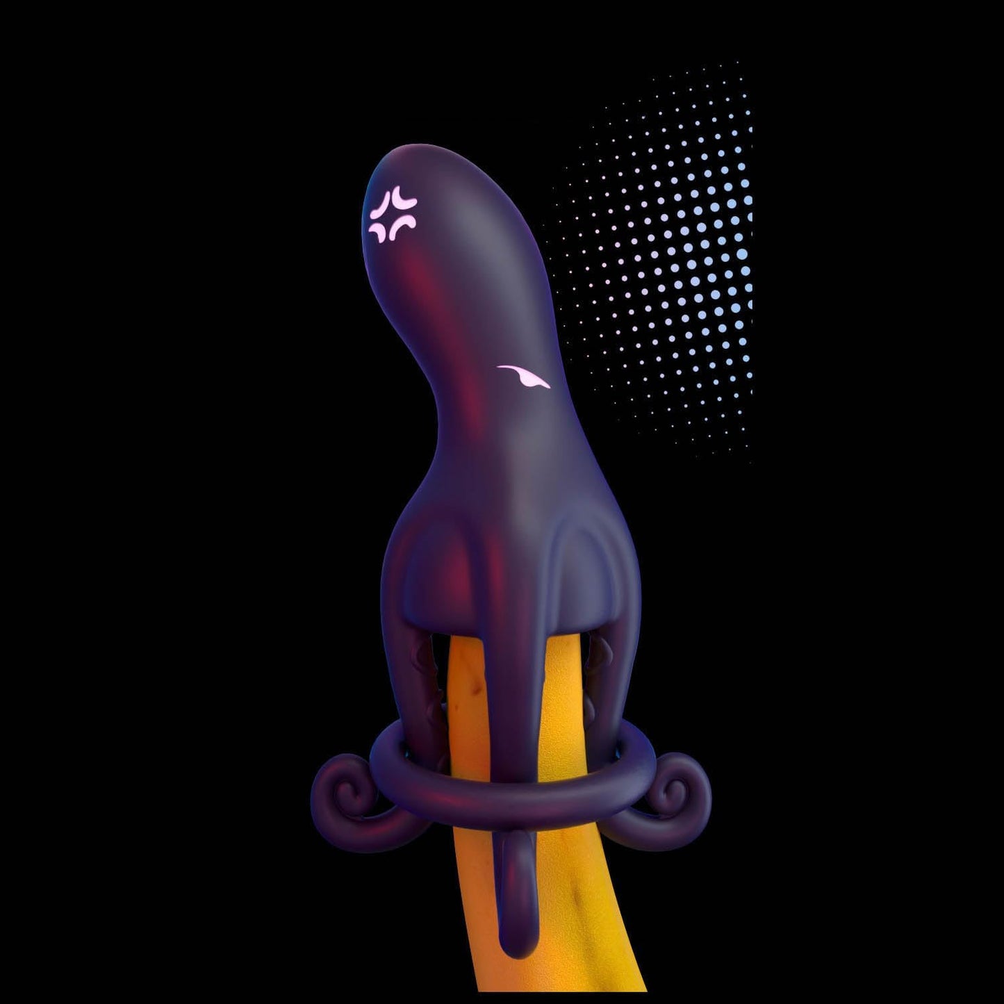 Octopus tentacle male vibrator with flexible silicone contact points
