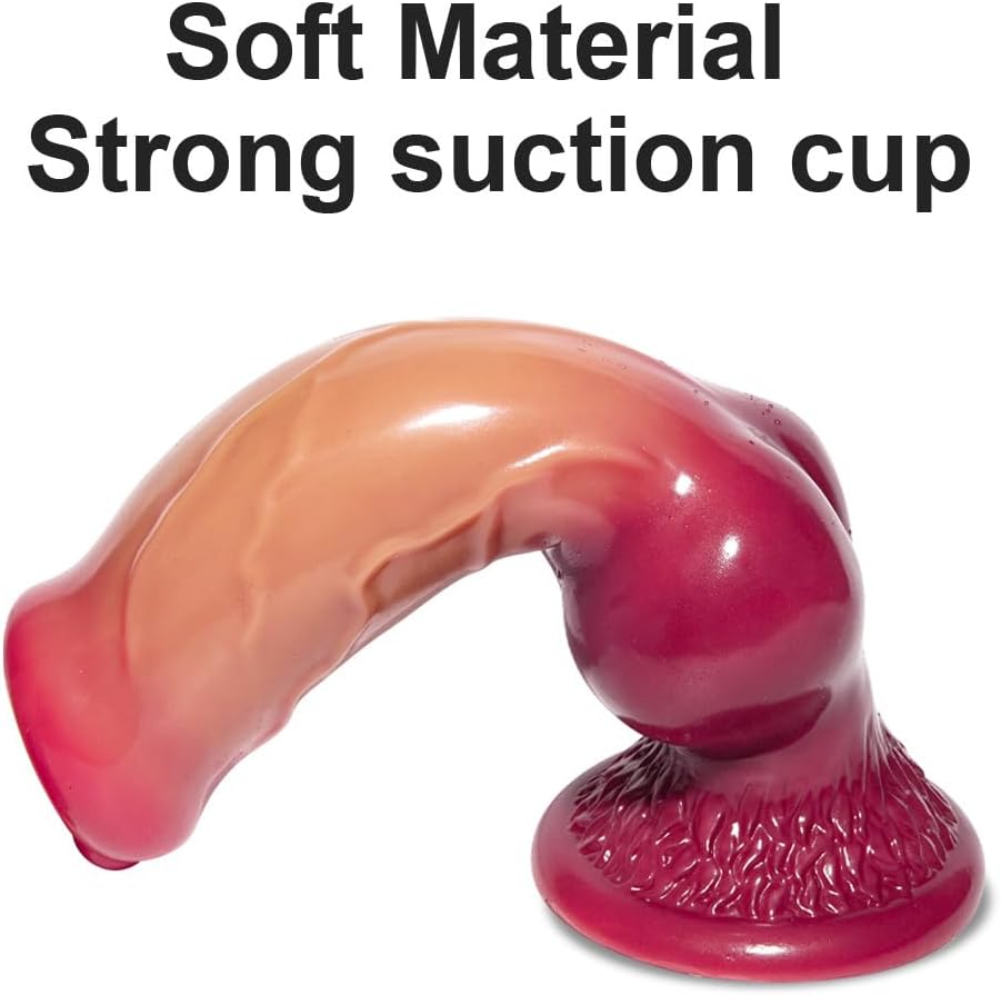 Dog Knot Dildo Silicone Thick Wolf Suction Cup Anal Training, Fantasy Canine Animal Big Anal Plug Penis, Prostate Massage, Female Male Sex Toy