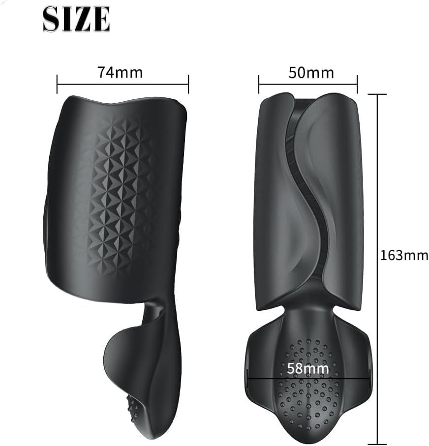 Masturbator Penis Delay Training Vibrator, Tapping & Vibrating Open-Ended Male Vibrator – 9 Modes