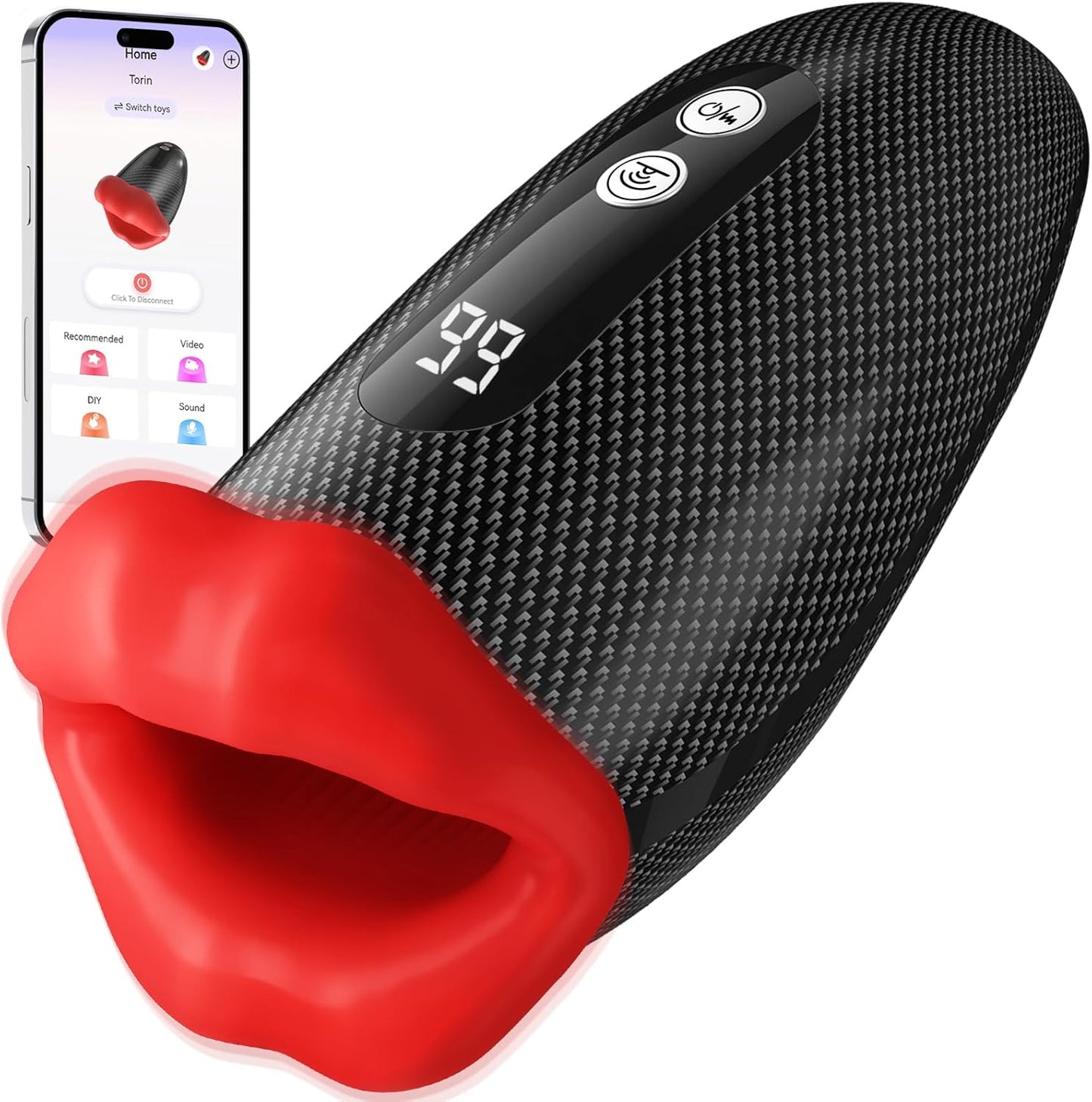 Sex Toys for Men - Male Masturbator 360° Wrapped 9 Tapping & Vibrating Male Vibrator Penis Pump APP Control LCD Mens Sex Machine Stroker Jiworb Adult Sex Toys & Game