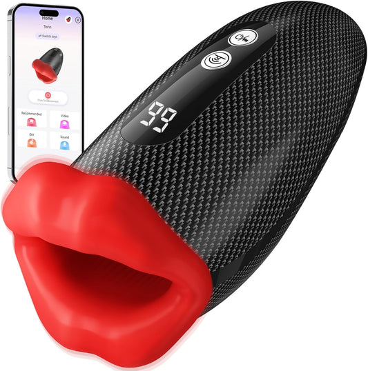 Sex Toys for Men - Male Masturbator 360° Wrapped 9 Tapping & Vibrating Male Vibrator Penis Pump APP Control LCD Mens Sex Machine Stroker Jiworb Adult Sex Toys & Game