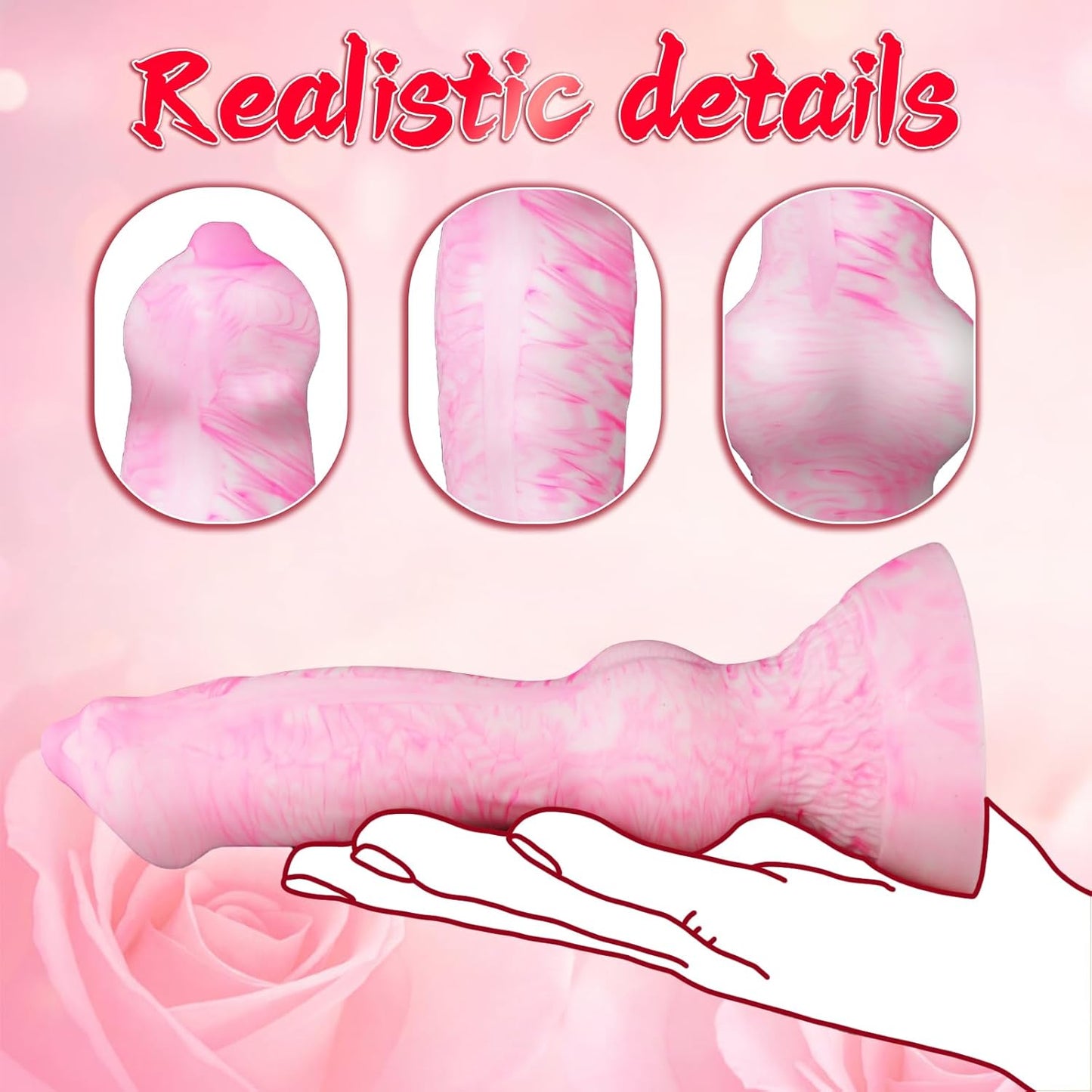 Knot Dog knotted Dildo Fantasy Monster Wolf Dildo with Suction Cup, Animal Giant Penis Anal Butt Training Stretcher Plug for Women Men