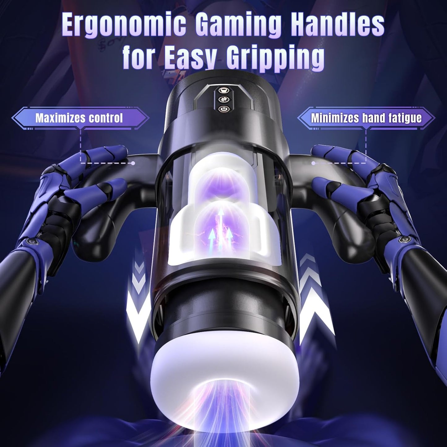 Cafatop Male Masturbator Sex Toys- Electric Men Sex Toys with 6 Thrusting & 3 Suction, Automatic Sucking Male Masturbation Cup with Handle, Penis Pump Pocket Pussy Stroker Vibrator for Adult Men